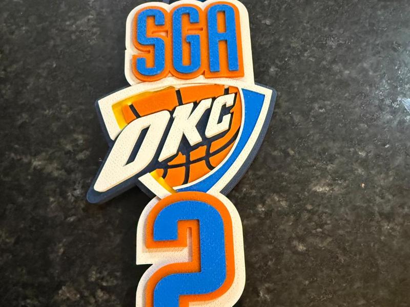 OKC Thunder Shai #2 Pendant for Spirt Chain