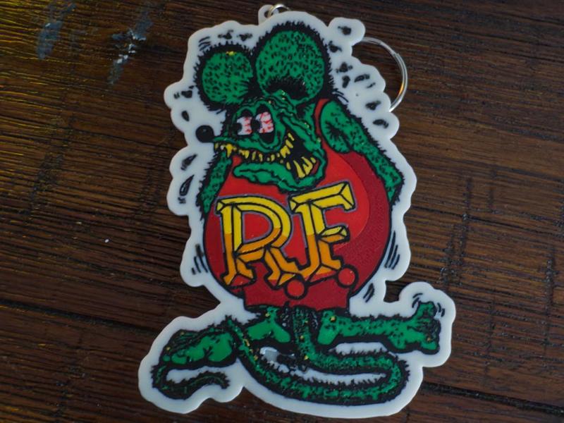 Rat Fink on a keychain, ready to go!
