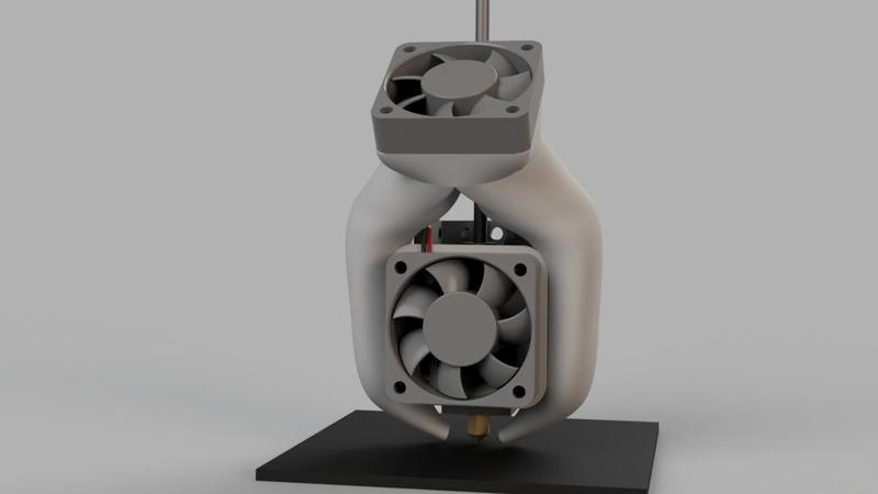 Dual 40mm Fang Fan for Tevo Tarantula with X modular carriage