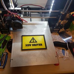 Magnetic New Driver Sign