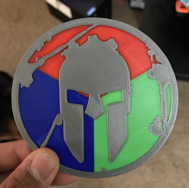 Spartan Trifecta Badge (Multi-Material)
