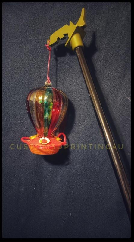 Christmas Lights, Birdhouse Hanger, Multi Purpose Hanging Tool Mod-Dollar Tree Broom Handle (3/4" Thread) for High Mounting
