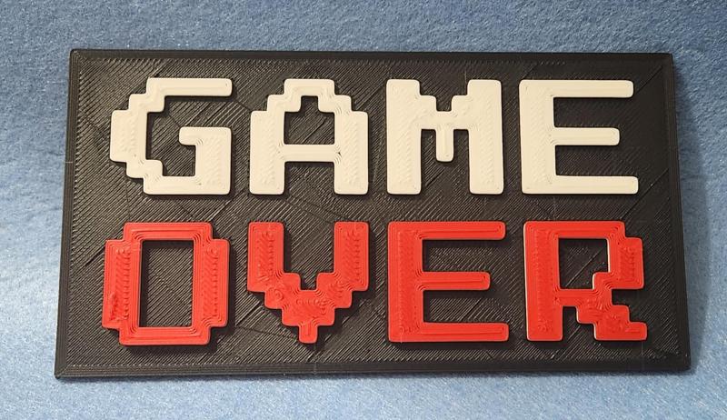 'GAME OVER' display sign - 2-3 color (layer chg)