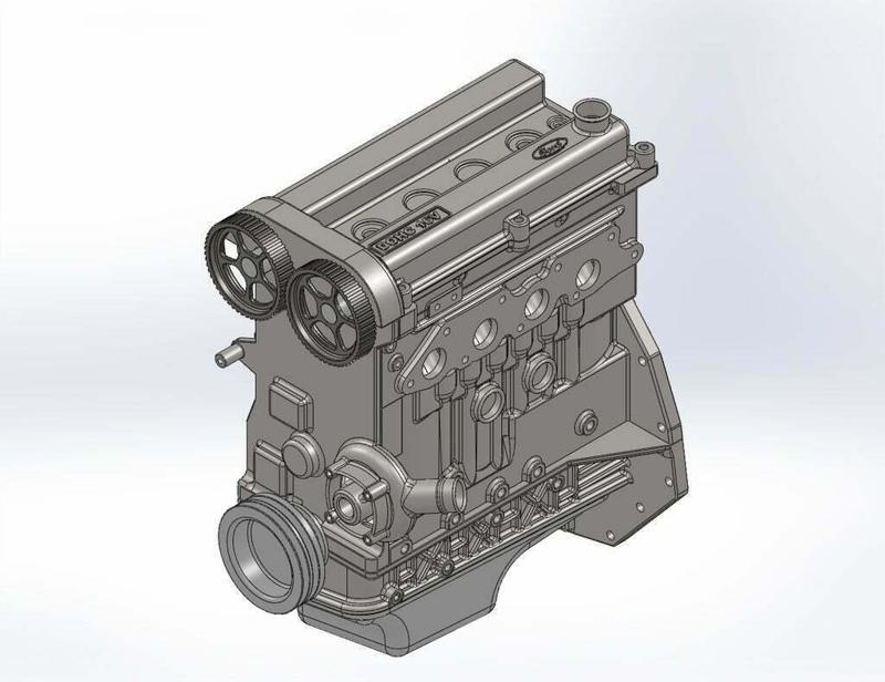 Ford Zetec Engine Scale Model