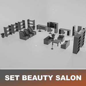 SET MINIATURES FOR DIORAMA - BEAUTY SALON