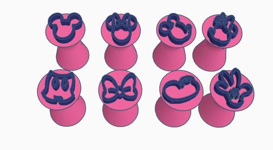 Mickey and Minnie brigadeiro stamps