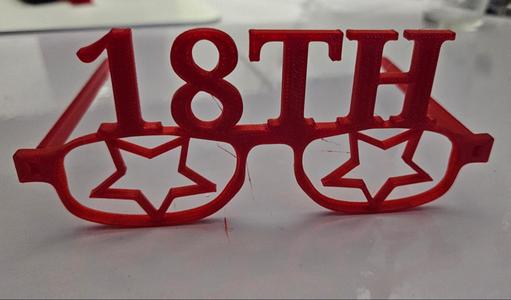 18th Birthday glasses. fast print
