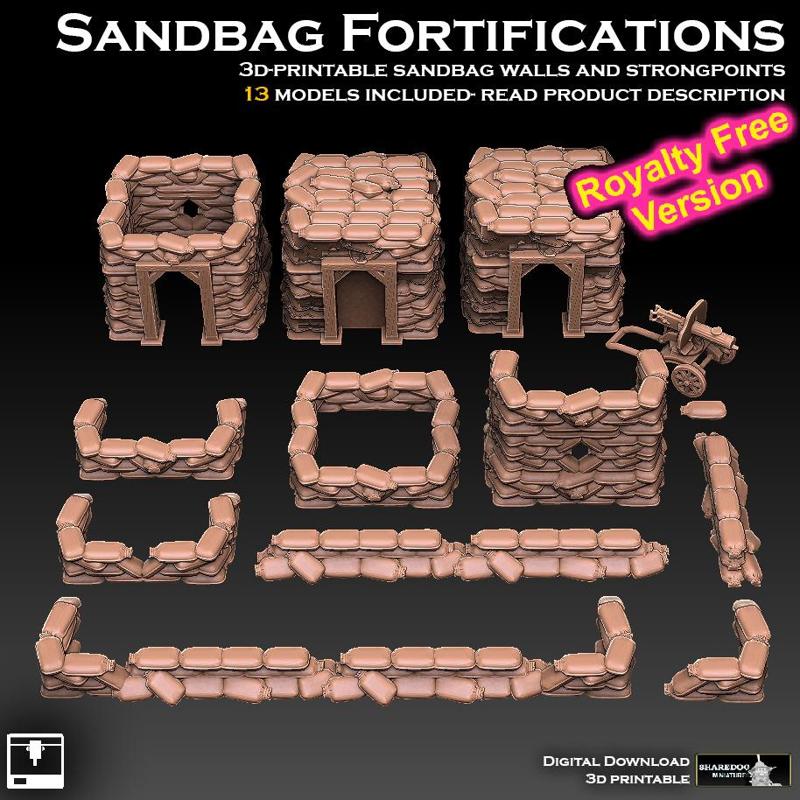 Sandbag Fortifications Royalty Free Version
