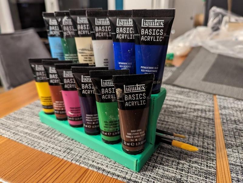 Paint Rack for Liquitex 22ml bottles with extra space