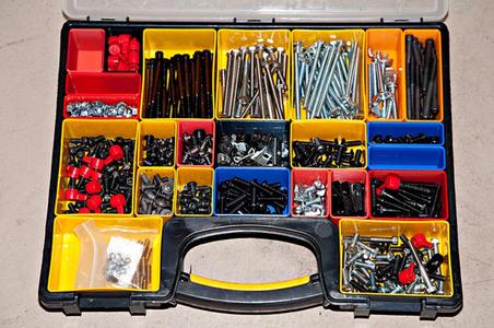 Assorted bins for the Stanley organizer case