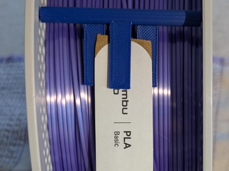 Filament Spool Clip Holder for Labels v1