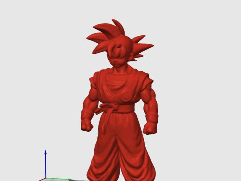 Optimized for FDM, this Son Goku Kakarot Dragon Ball Z Saiyan warrior figurine is a poseable model