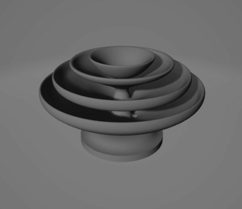 water fountain (with water pump return) print in place no support