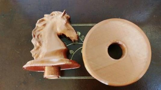 sculpted horsehead + hollow base