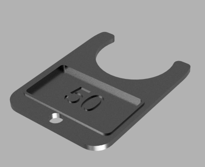 Tormach TTS Tool Holder Number Tag 