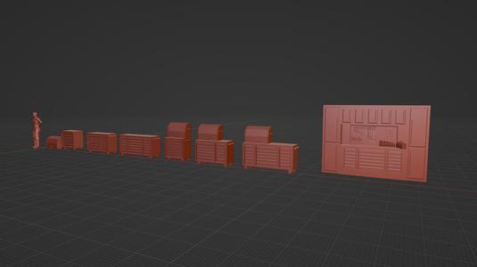 1:64 Scale Garage Component pieces