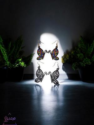 Pair of butterflies earrings