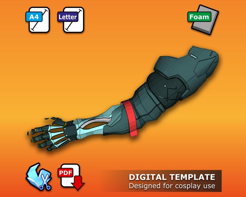 Trigun Vash Stampede Arm - Pepakura 3D Template