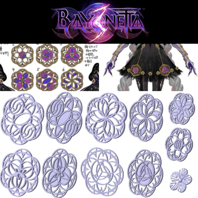 Bayonetta 3 skirt decorations