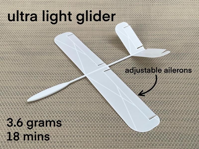 ultralight indoor glider