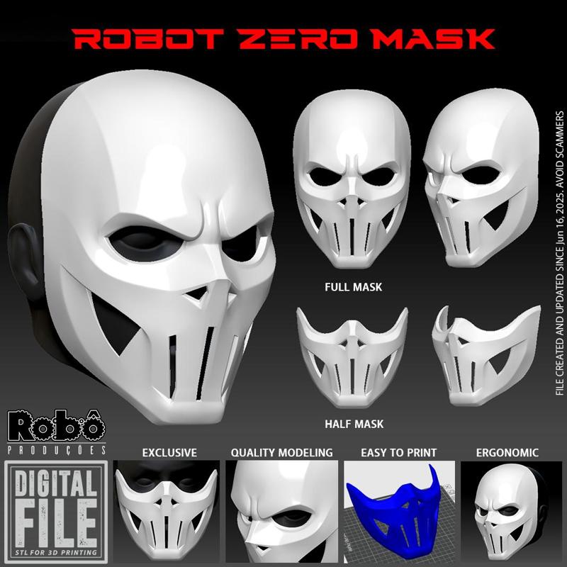 Robot ZERO Cyberpunk Techwear Mask - 3D Model STL Files