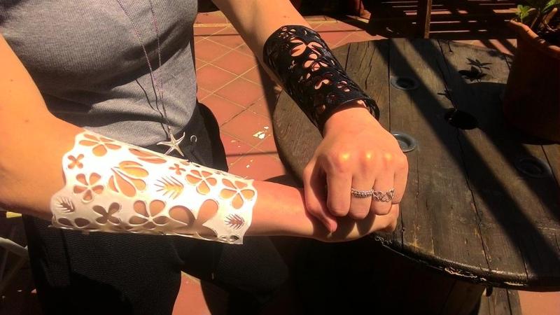 Long floral bracelet