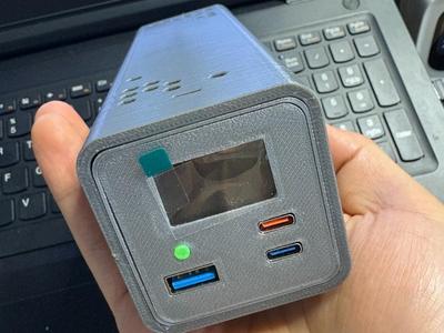 140W 21700 Battery Power Bank Case, 6-Series, Night Light Button, Screen Protection Version