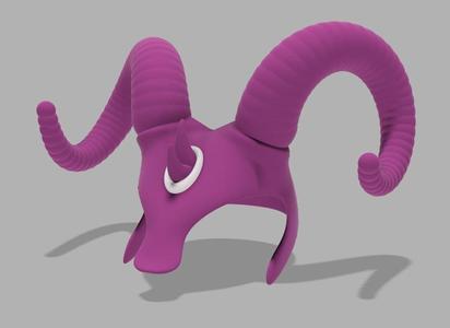 Ram Horn Helmet for Cat