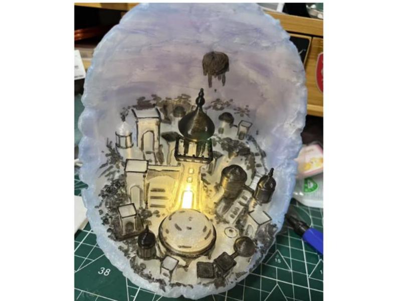 Moon City Adaptable Expanding Bamboo Candle Lamp Kit KC-018