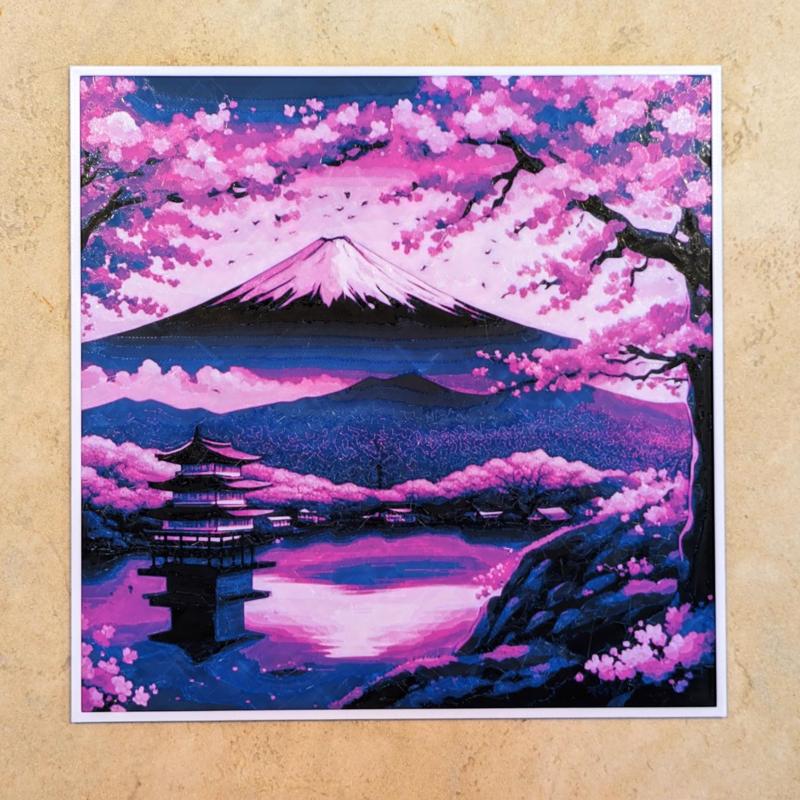 Cherry Blossoms over Mt Fuji