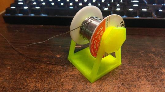 Simple Solder Spool Holder With Snap In Rod!