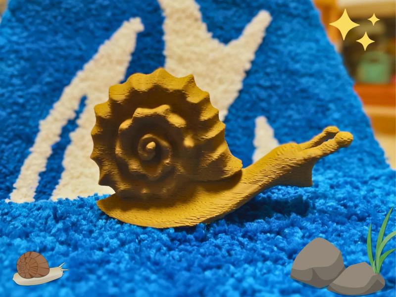 The Wise Wanderer of the Woods: The Serene Beauty of a Carved Wooden Snail