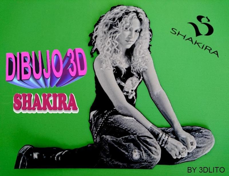 SHAKIRA Dibujo 3D