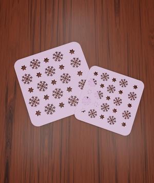 Stencil "Texture #95" (Ice Flakes)