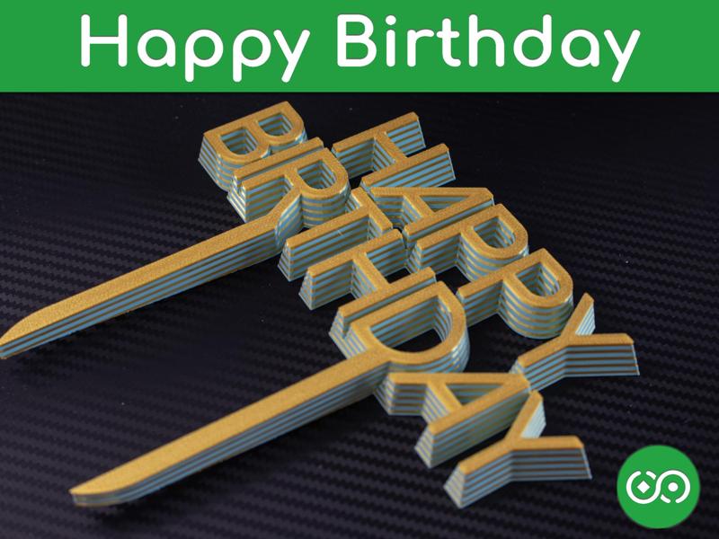 Happy Birthday Cake Topper