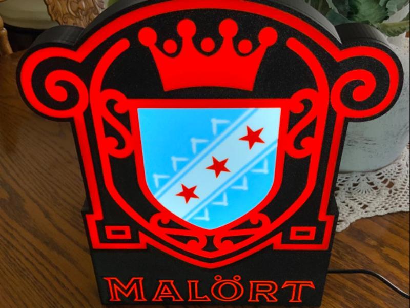 Malört LED Light Box with Optional Base 