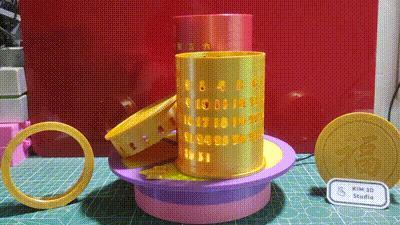 Rotating Perpetual Calendar Storage Box