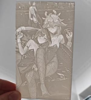 Genshin Impact Yae Miko and Raiden Shogun Lithophane