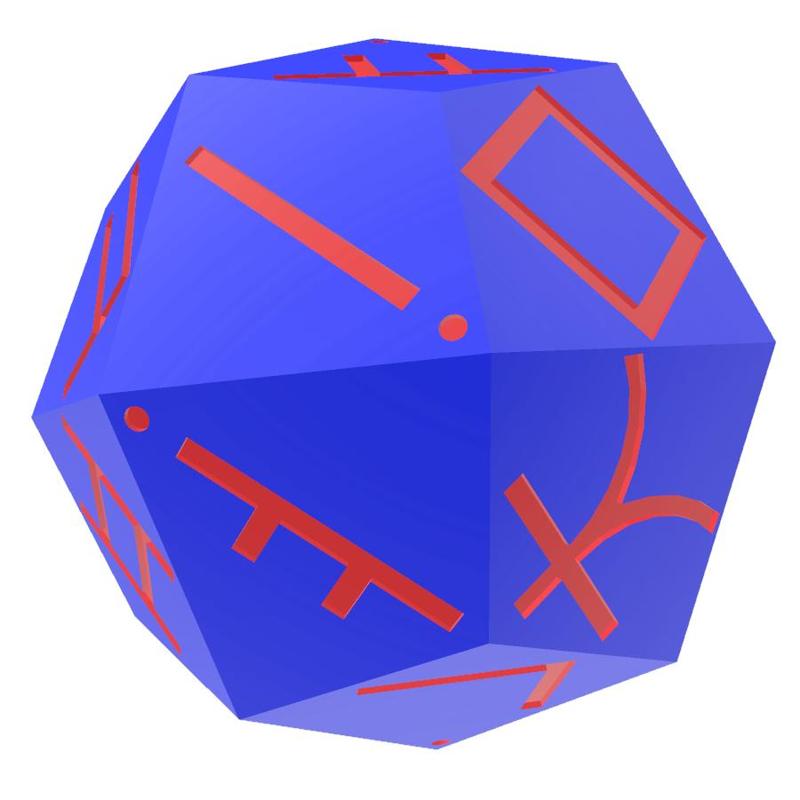 Korean Alphabet D24 POLYHEDRAL DIE