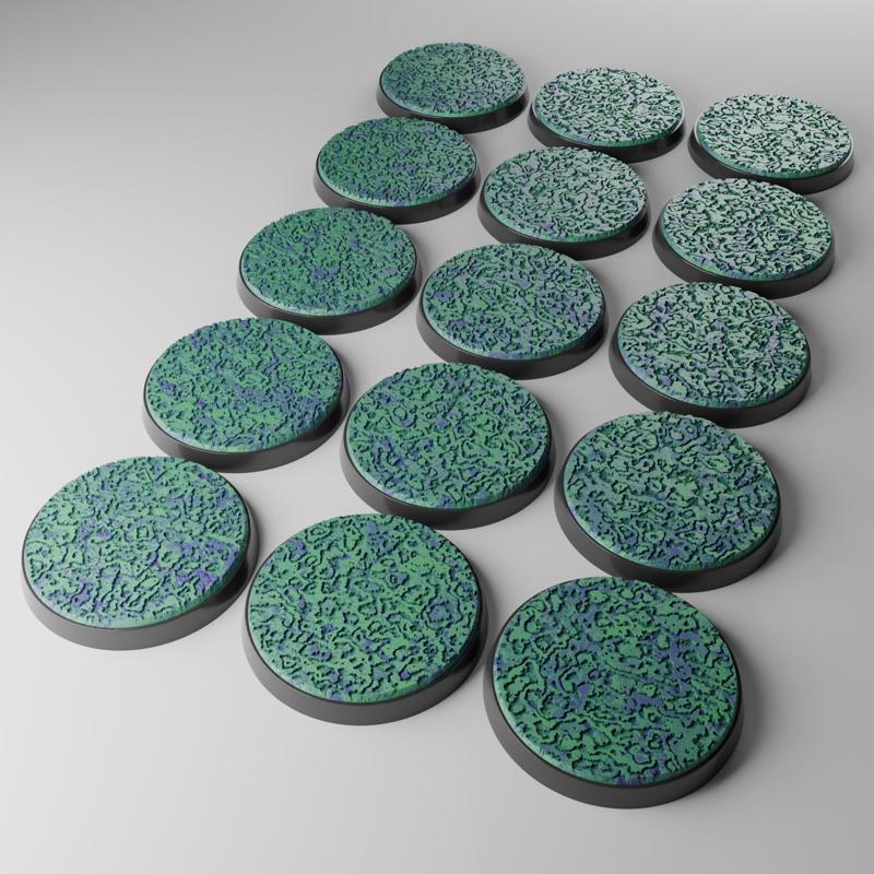 15x 40mm base with alienworld surface (+toppers)