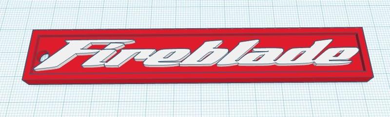 Honda "Fireblade" keychain or scale up for wall art