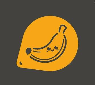 Happy Banana Stencil 2