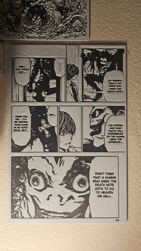 Death Note Manga Panel Hueforge