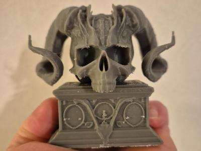 Demon skull on an altar