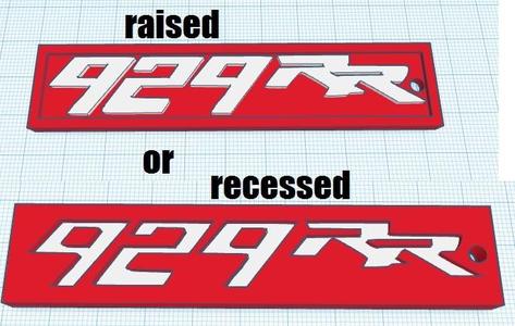 CBR 929rr keychain or scale up for wall art