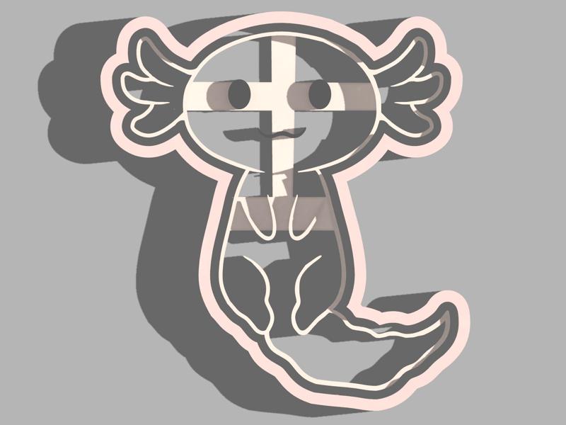 Axolotl cookie cutter