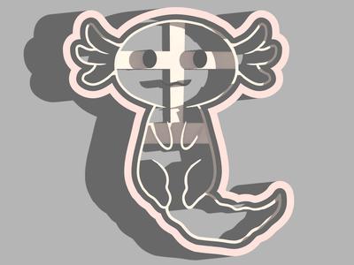 Axolotl cookie cutter