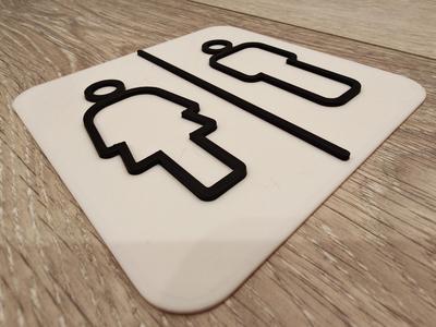 Toilet Sign with Man & Woman (binary)
