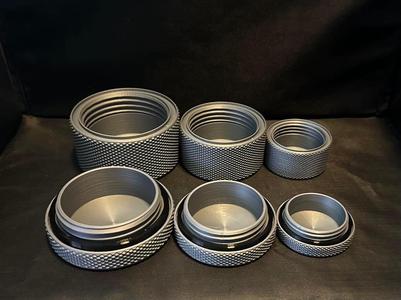 Short Rugged Threaded Container Set - TPU Gaskets