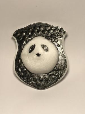 Panda Head on a Plaque
